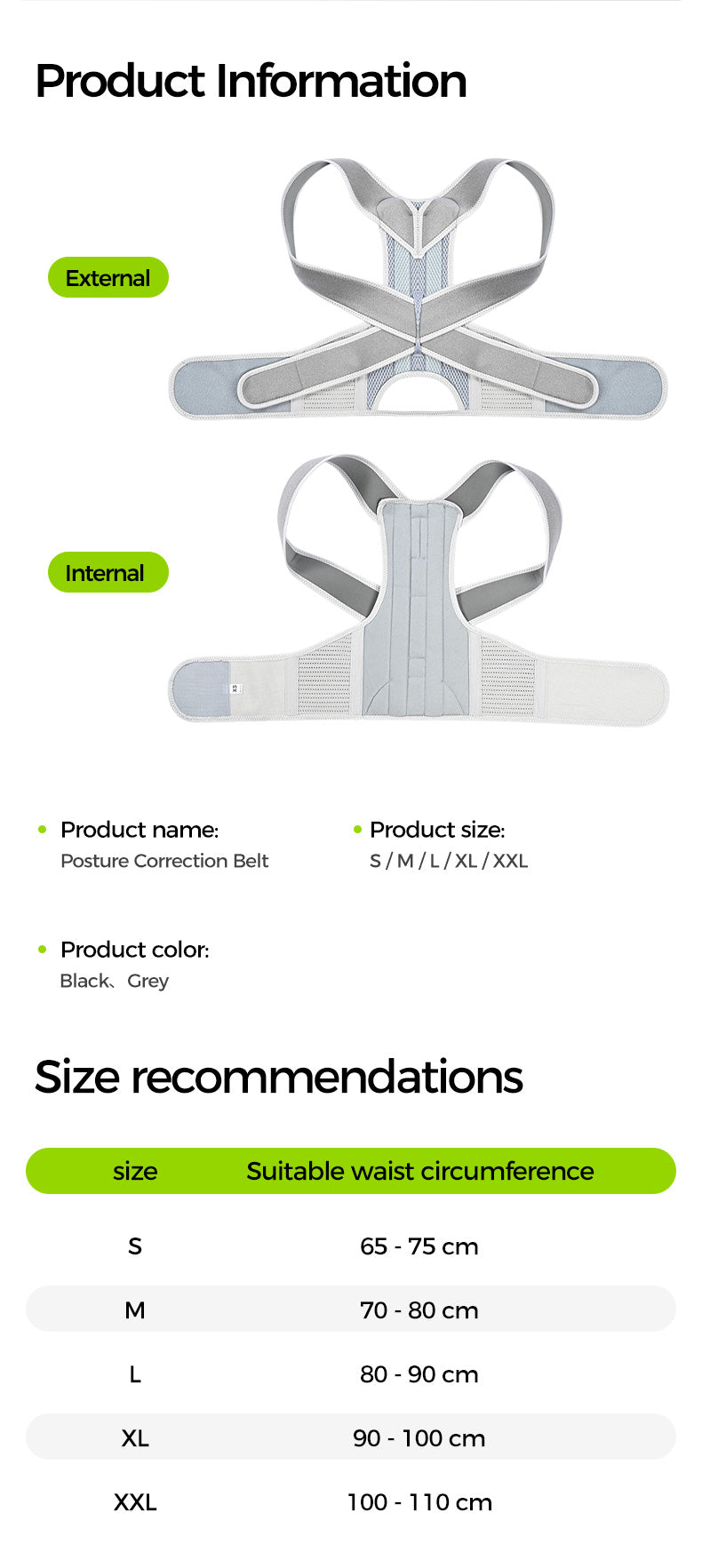 Wellivo Posture Support Spine Braces Corrector.